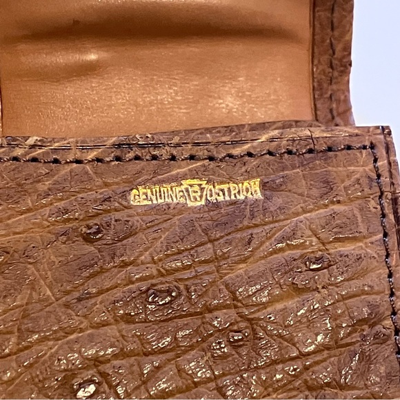 Antique Ostrich Leather Bill Holder in original box with Keystone Bill - Picture 4 of 16